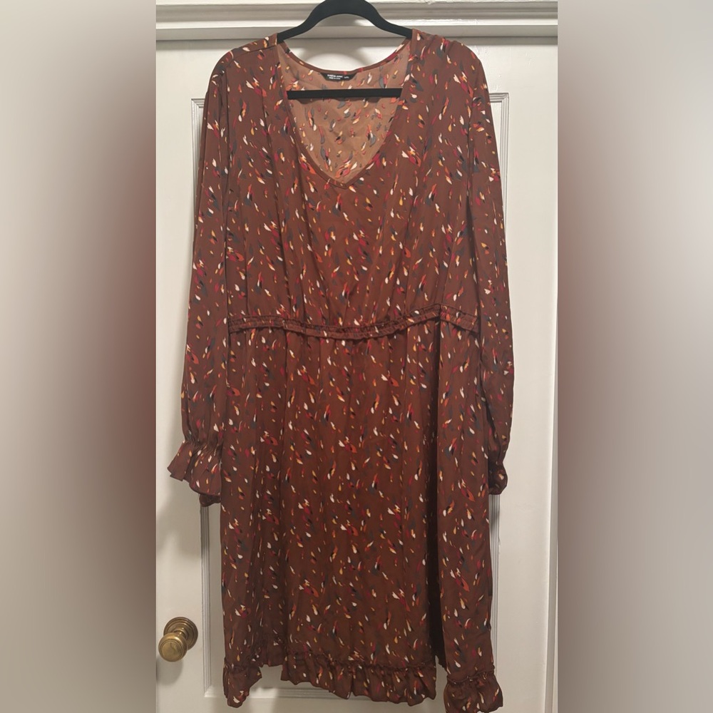 Women's Brown Patterned Dress